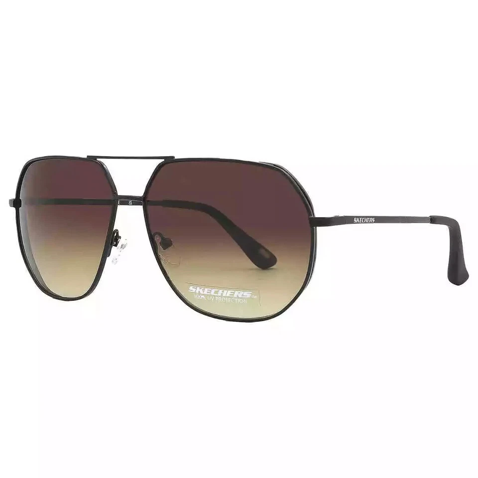 Gafas de sol Skechers SE6150 01F negro mate aviador marco de metal 61-14-145 Foto 2 de 2