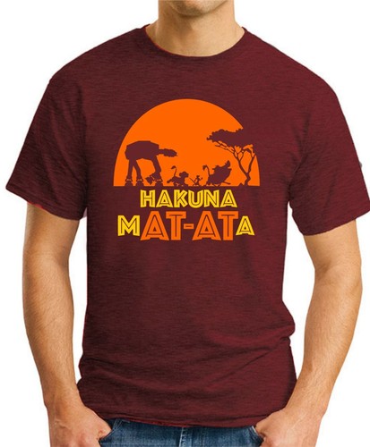 HAKUNA M-AT-AT-A T-SHIRT > Geeky Film At-At Slogan Joke Nerd Gift Men's Top - Picture 20 of 22