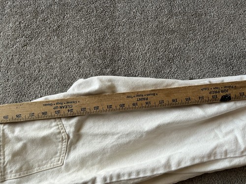 We The Free Raw Hem Button Fly Crop Jeans Size 26 Free People White/Ivory Distre - Picture 6 of 6
