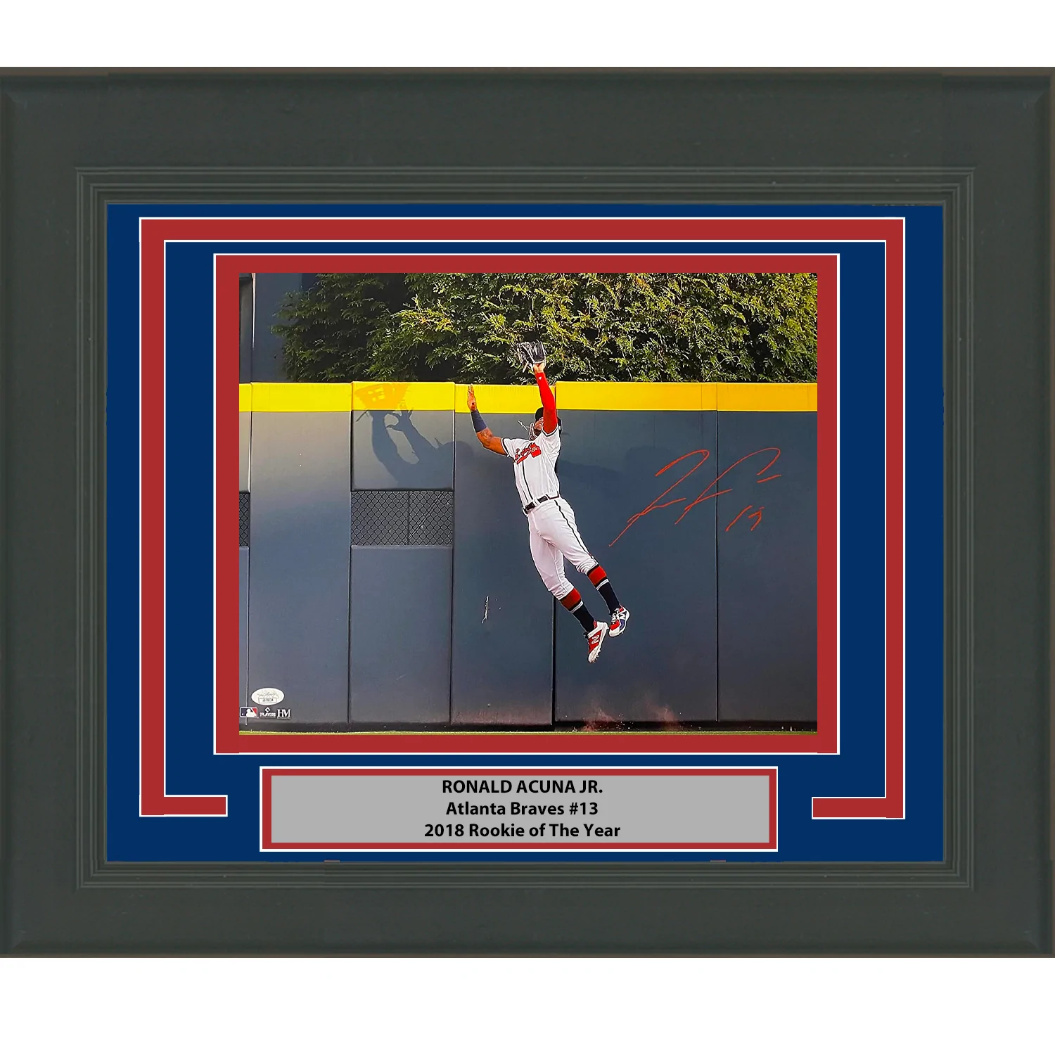 James Spence Authentication (JSA) Autographed Signed Atlanta Braves Framed / Ronald Acuna Jr. 16x20 Photo JSA COA #4 