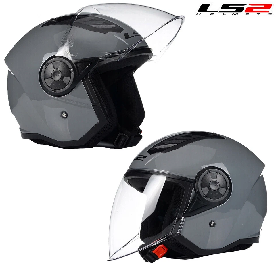 CASCO NUOVO JET LS2 AIRFLOW II NARDO GREY GRIGIO LUCIDO 22-06