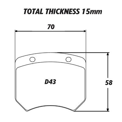 Performance Friction 4 x 11 Compound-Bremsbeläge für AP Racing 2 Kolbenbremssättel