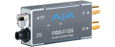 AJA FiDO-T-12G 1-Channel 12G-SDI to Single-Mode LC Fiber Transmitter