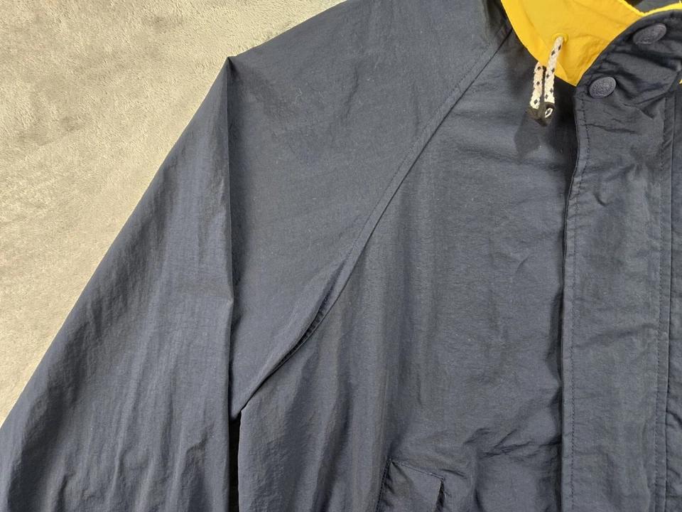 Chaqueta con Capucha Tommy Hilfiger Mediana Para Hombre Cremallera Completa De Colección Spellout Azul Marino Amarillo  Foto 3 de 4