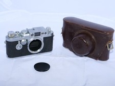 Leica IIIG Rangefinder Film Camera. Cap. Case. Leica TM Lenses. German made