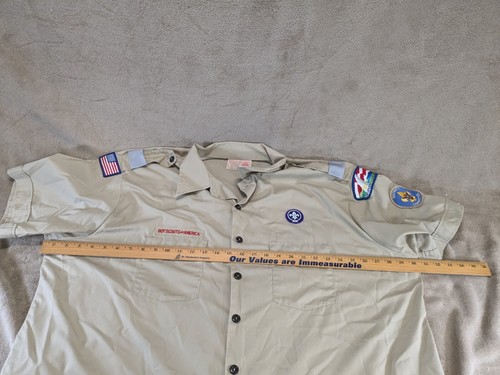 Boy Scouts of America Uniform Shirt Adult 3XL Khaki Short Sleeve Denver Counsel - Picture 10 of 24