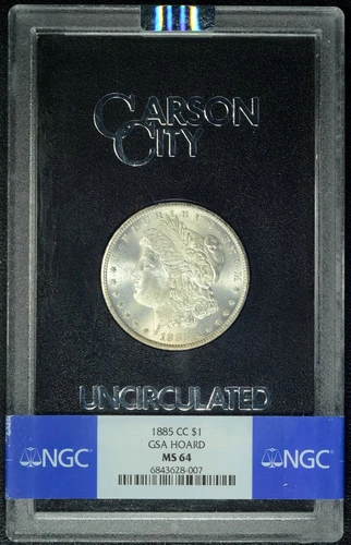 1885-CC  GSA  NGC  MS64  MORGAN DOLLAR  *  BOX & COA *  #6843628-007