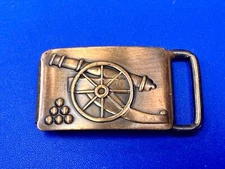 Cannon -  Vintage North And Judd Small Solid Brass Belt Buckle