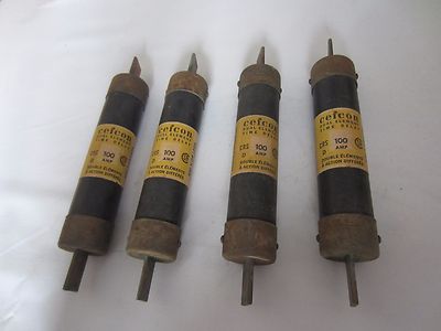 Lot of 4 Cefcon CRS100 Fuses 100A 100 Amps Tested