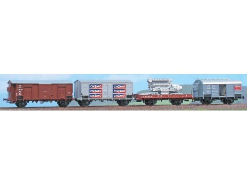 ACME 45120 Set Of 4 Freight Cars FS (F, CINZANO, Wine, Engine Load) HO 1:87