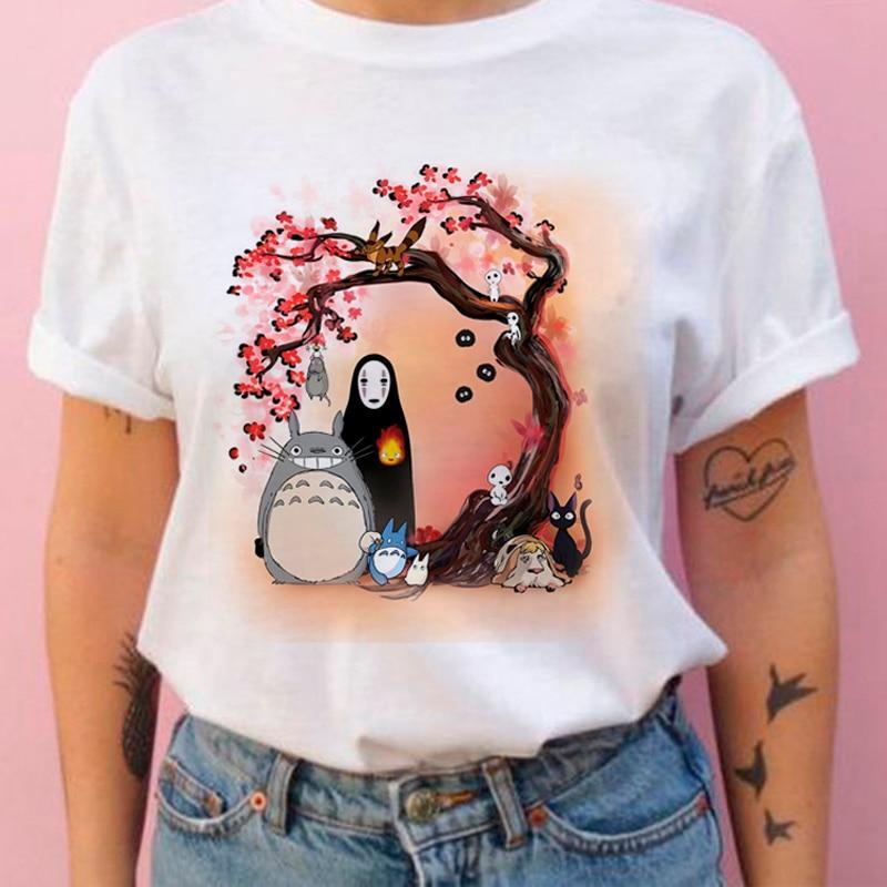 Hayao Harajuku T Shirt Women Studio Ghibli Totoro Miyazaki Graphic Tees-image