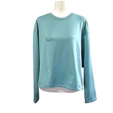 SPYDER Active Turquoise Blue Sporty Performance Long Sleeve Wicking Top sz L
