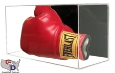 Acrylic Wall Mount Horizontal Boxing Glove Display Case Large UV Protect GameDay