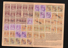 Niedersteinbach  carte-quittance   1939 avec timbres fiscaux (P49243)