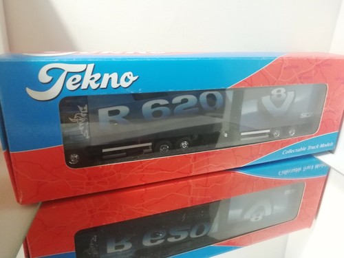 Remolque de camión TEKNO HOLLAND SCANIA R620 V8 HIGHLINE EN AZUL 1:50 - Imagen 2 de 12