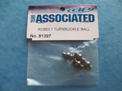 GENUINE TEAM ASSOCIATED 81397 TURNBUCKLE BALL (4) RC8 B3.1 ASC81397 NIP