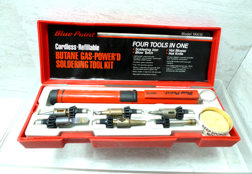 Blue Point Yak10 Cordless Refillable Butane Power'd Soldering Iron Tool Kit