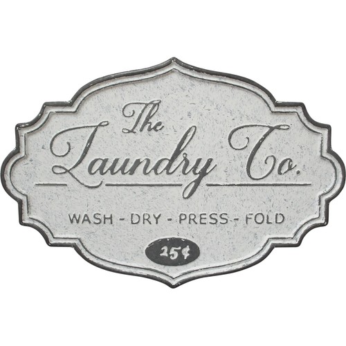 Hamptons Style 'Laundry Co' Metal Sign French Country Farmhouse Plaque 56x38cm - Picture 2 of 3