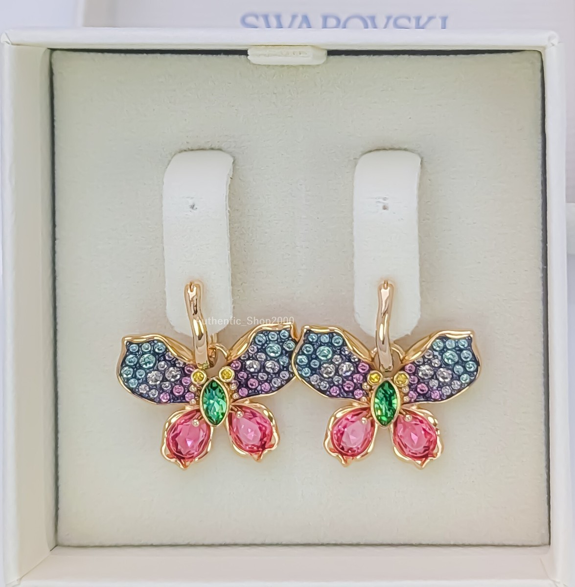 スワロフスキー butterfly クリスタルパヴェブローチ ATTWOOD & SAWYER パヴェクリスタル バタフライブローチ