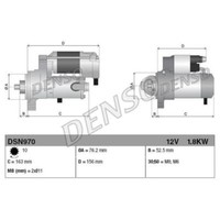Denso Anlasser Starter 1.8Kw FüR Porsche 911 Cabriolet Targa DSN970
