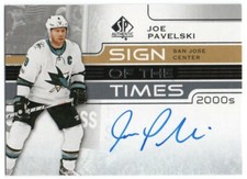 2019-20 SP Authentic Sign of the Times 2000s ST00-JP Joe Pavelski C Auto Sharks