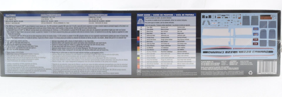 Revell 1969 Chevy Camaro Z/28 3-In-1 1/12 Scale Plastic Model Car Kit 12812 - Image 4 of 4