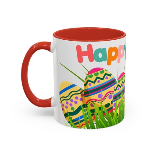 Tazza da caffè colorata con accento pasquale, decorazione primaverile, regalo di festa, tazza da tè, festiva - Foto 8 di 33