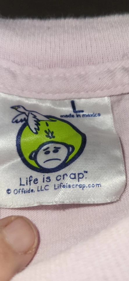 Camiseta de mujer talla L rosa claro fuera de chocolate Life Is Crap día de San Valentín Foto 2 de 2