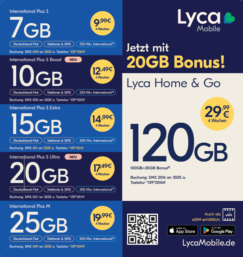 Lyca Mobile SIM bis 180GB* Lycamobile whlen Tarif Selbst wie zB Internet  Trkei - Shopping.com