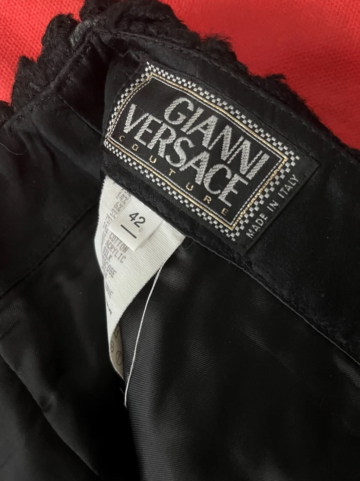 GIANNI VERSACE COUTURE Rock Lammfell Optik Vintage Gr. It 42 - Bild 3 von 4
