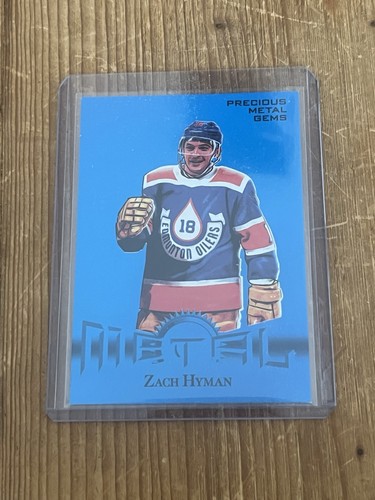 2024-25 SkyBox Metal Universe Retro Blue PMG Zach Hyman /50 SSP Oilers