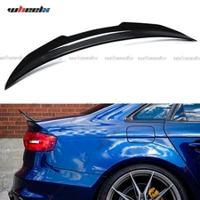 GLOSS BLACK HIGH KICK PSM TRUNK SPOILER LID WING FOR 2008-2012 AUDI A4 B8 SEDAN