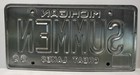 1990 “SUMMEN” Michigan License Plate Blue With White Letters  — photo 9