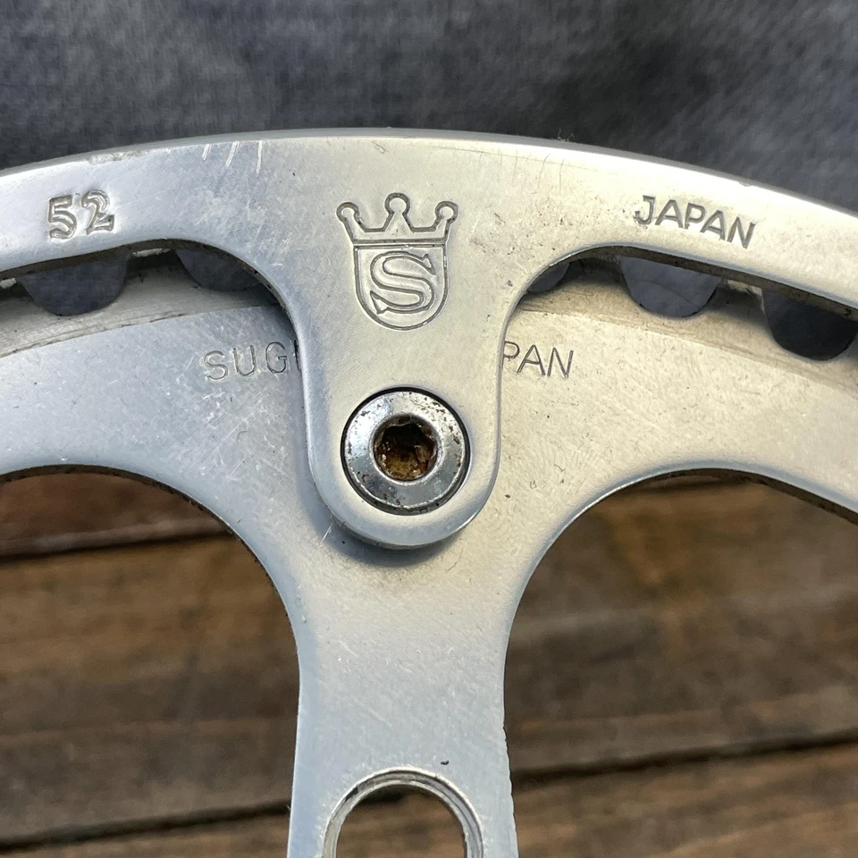 Vintage Sugino 52T Chainring Chainguard 110 BCD 5-Bolt Made In Japan Guard - Image 2 of 4