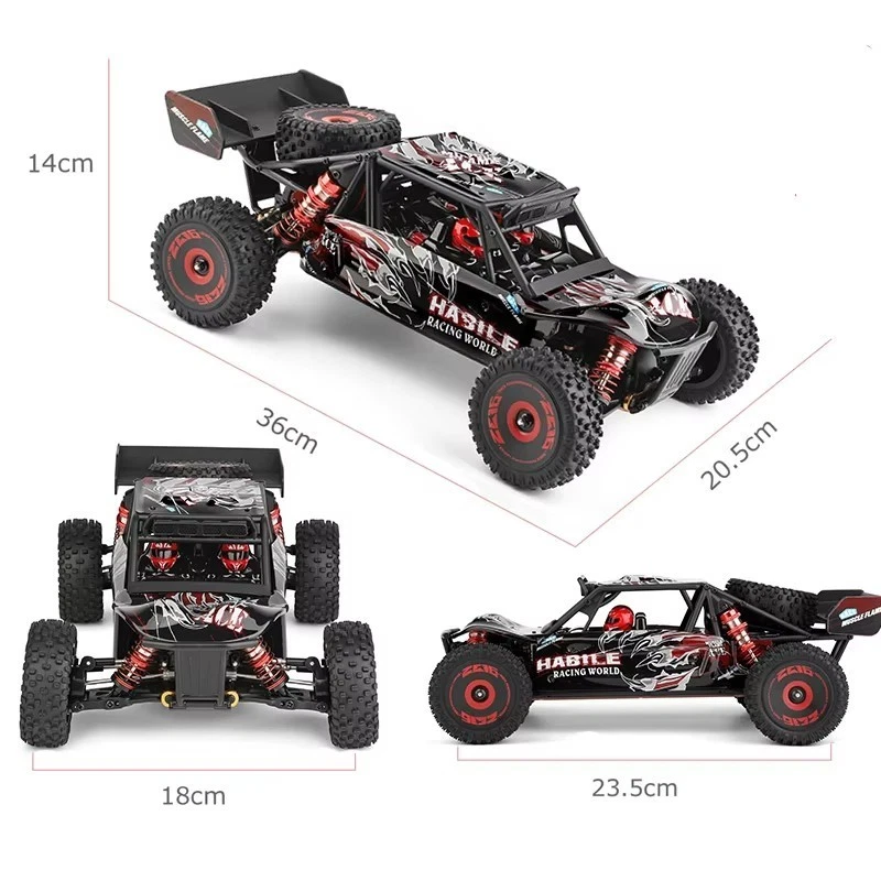 WLtoys 124016V2 Brushless RC Car, Max 75KM/H, 1:12 Off-Road Racing Buggy Car - Image 3 of 4