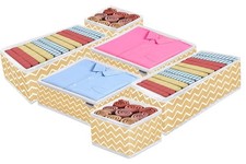 Foldable Storage Box 6 Organiser Drawer Divider Bras Ties Clothes Underwear Sock