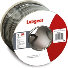 Image of Labgear 100m Coaxial Satellite Cable RG6 – Black Digital Aerial, Data & Satel