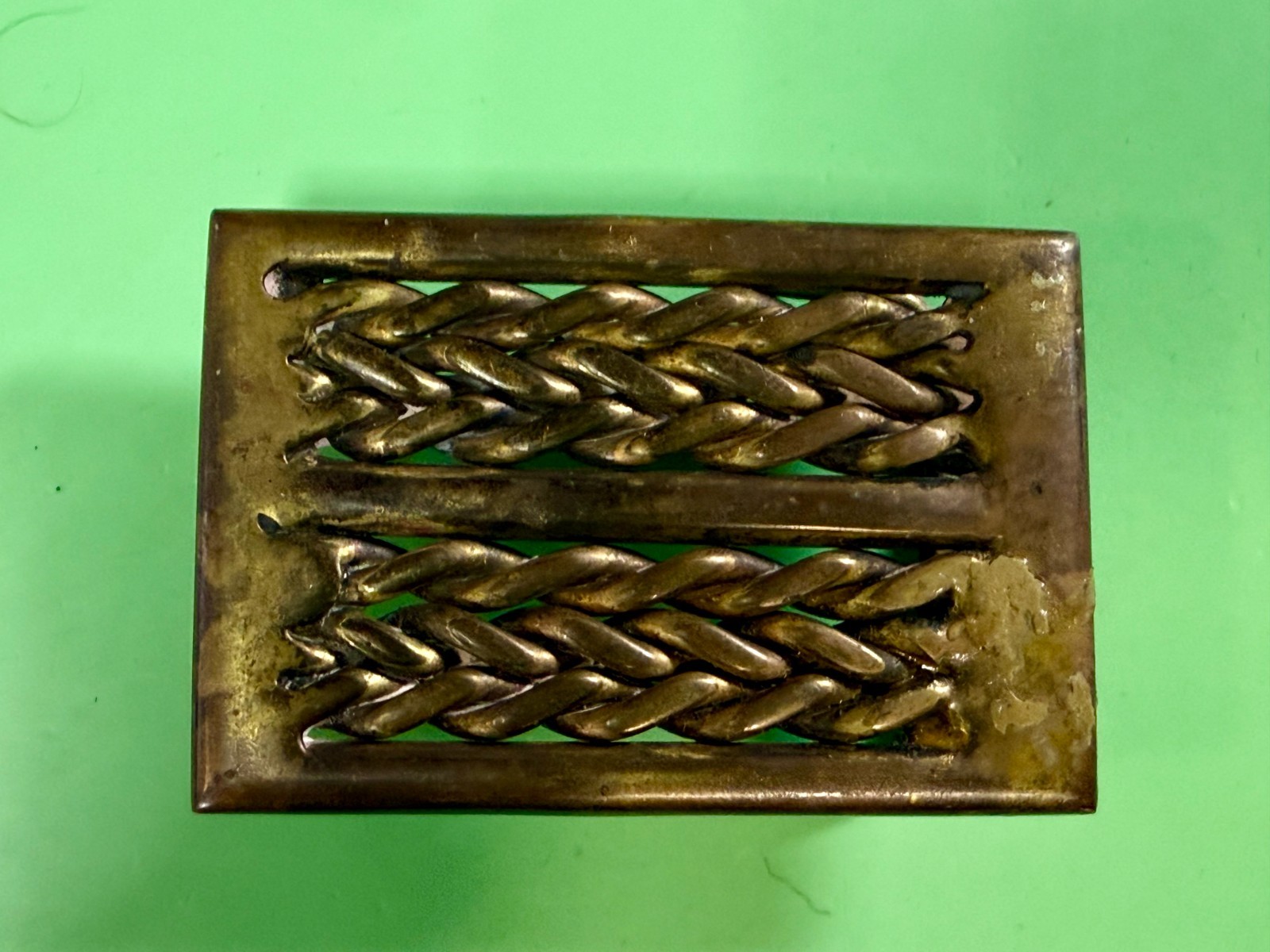 Braided Pattern Artisan Solid Brass Vintage Belt … - image 12