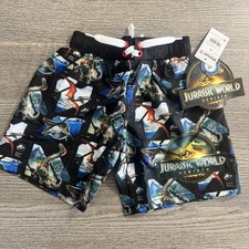 Jurassic World Rebirth Boys Graphic Swim Shorts Trunks Size 4/5
