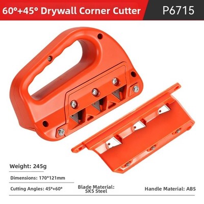 Bevel Planer for Drywall Corners with 45 Deg and 60 Deg Steel Cutting Blade