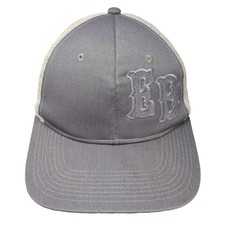 Port Authority Trucker Hat Gray White OS Embroidered BB Snapback Mesh Panels