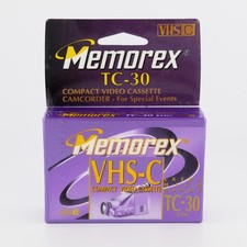 Memorex TC-30 VHS-C Blank Tape NEW Sealed Camcorder Video Cassette EHG