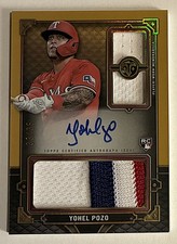 2022 Topps Triple Threads Yohel Pozo Auto/Memorabilia RC Gold Parallel #33/35