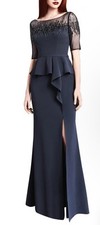 ALEXANDER BY DAYMOR 862 beaded navy gown