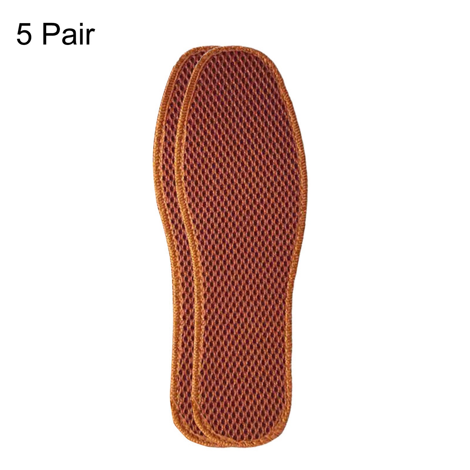 5 Pack Bamboo Charcoal Deodorant Mesh Insoles For Work Shoes