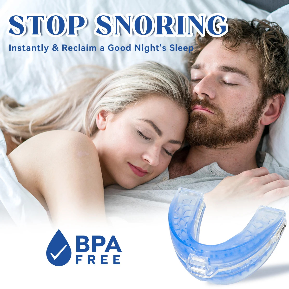 Anti Snore Mouthpiece Aid Stop Snoring Set Snore Stopper Device - Ships from USA