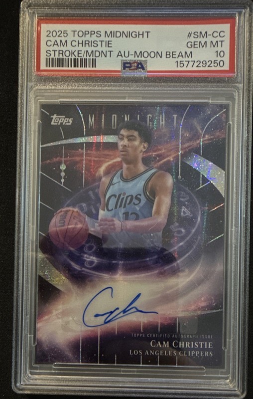 Topps Midnight 2025-26 Cam Christie SM-CC Moon Beam Auto PSA 10 /10 #157729250