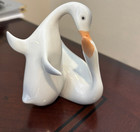 Vintage Hungarian Hollohaza Porcelain Deco Pair of Geese Figurine 1960's — photo 3