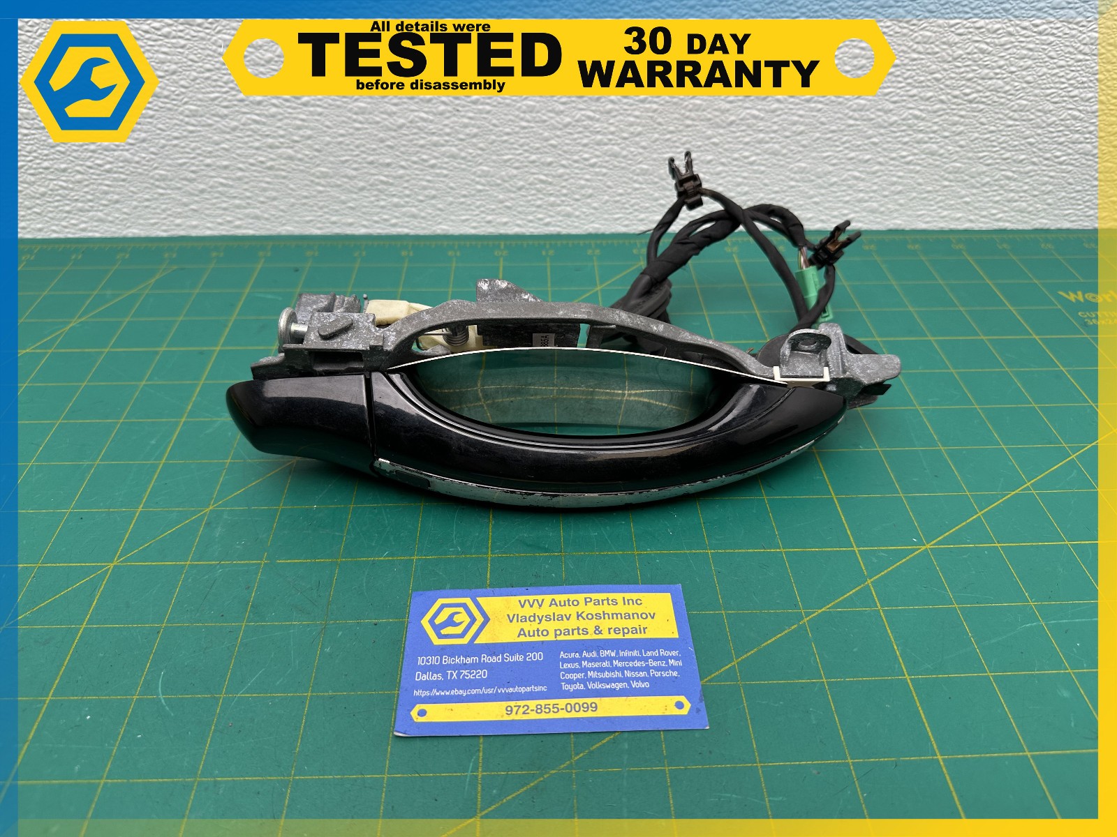 06-12 BENTLEY Flying Spur FRONT RIGHT EXTERIOR DOOR HANDLE Black OEM