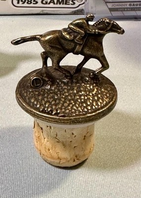 Blanton's Single Barrel Bourbon Whiskey Horse & Jockey Cork Stopper Letters